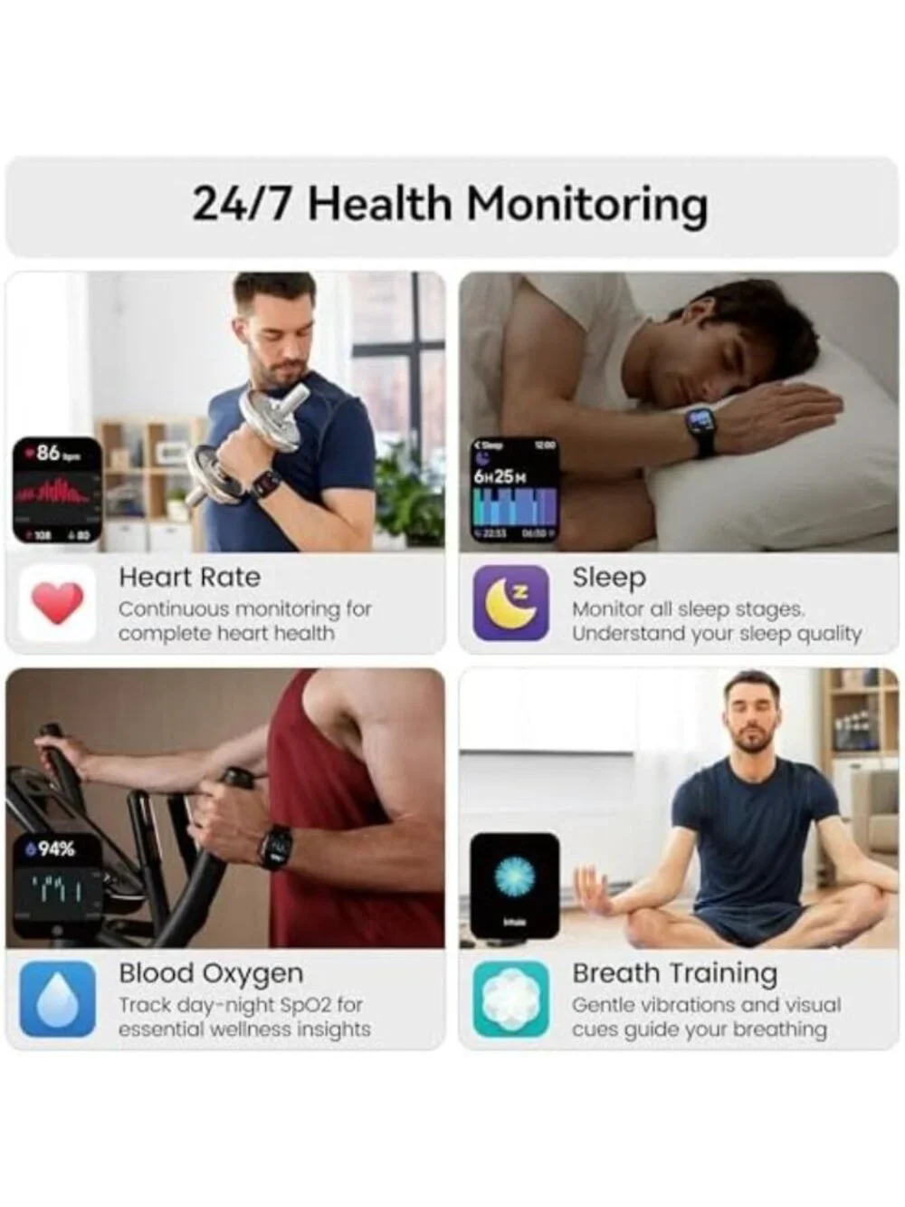 HD Smart Watch with Alexa, Bluetooth Calling, Fitness Tracker, 1.83” Display